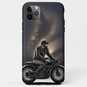 Motorrijder onder maanverlichte hemel Case-Mate iPhone case