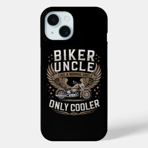Motorrijder Oom Motorfiets Vaderdag iPhone 15 Case