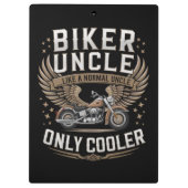 Motorrijder Oom Motorfiets Vaderdag Klembord (Achterkant)