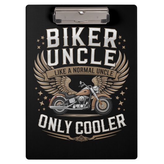 Motorrijder Oom Motorfiets Vaderdag Klembord (Voorkant)