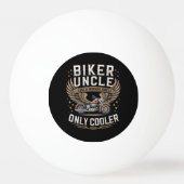 Motorrijder Oom Motorfiets Vaderdag Pingpongbal (Achterkant)