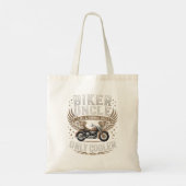 Motorrijder Oom Motorfiets Vaderdag Tote Bag (Achterkant)