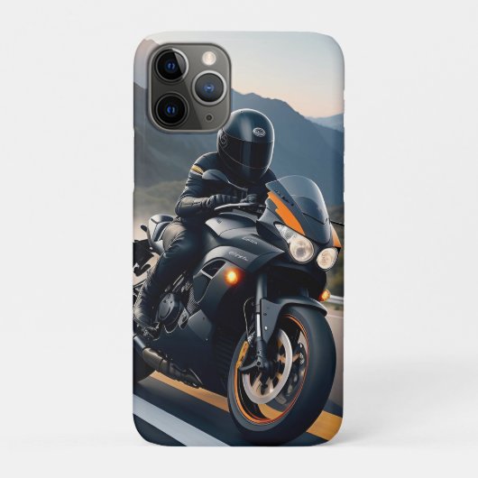 Motorrijder op hoogwaardige motorfiets Case-Mate iPhone case (Achterkant)