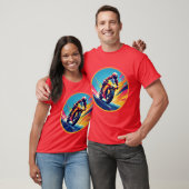 Motorrijder Racing Dynamische Illustratie T-shirt (Unisex)