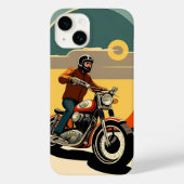 Motorrijder Retro Stijl Case-Mate iPhone Case (Achterkant)
