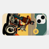 Motorrijder Retro Stijl Case-Mate iPhone Case (Achterkant (horizontaal))