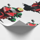Motorrijder Rijden Rode Sportbike Cadeaupapier
