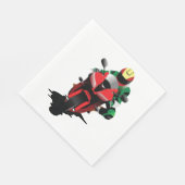 Motorrijder Rijden Rode Sportbike Servet (Hoek)