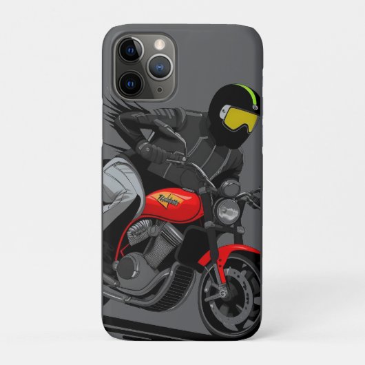 Motorrijder rijdt door actievolle straat Case-Mate iPhone case (Achterkant)