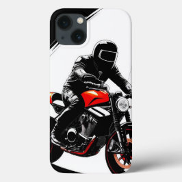 Motorrijder rijdt door moderne stad Case-Mate iPhone case