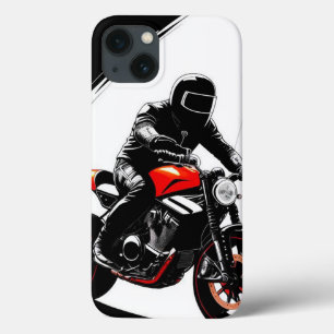 Motorrijder rijdt door moderne stad Case-Mate iPhone case