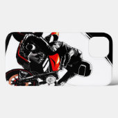 Motorrijder rijdt door moderne stad Case-Mate iPhone case (Achterkant (horizontaal))