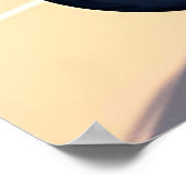 Motorrijder rijdt langs Mountain Road Poster (Hoek)