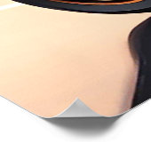 Motorrijder rijdt langs Mountain Road Poster (Hoek)