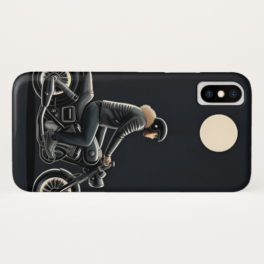 Motorrijder rijdt onder maanverlichte hemel Case-Mate iPhone case (Achterkant (horizontaal))
