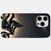 Motorrijder rijdt onder maanverlichte hemel Case-Mate iPhone case (Achterkant (horizontaal))