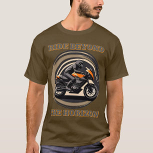 Motorrijder rijdt t-shirt