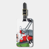 motorrijder santa claus bagagelabel (Voorkant verticaal)