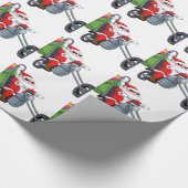 motorrijder santa claus cadeaupapier (Hoek)