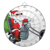 motorrijder santa claus dartbord (Voorkant)