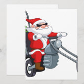 motorrijder santa claus feestdagenkaart (Voorkant / Achterkant)