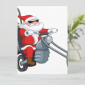 motorrijder santa claus feestdagenkaart (Staand voorkant)