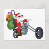 motorrijder santa claus feestdagenkaart (Voorkant)