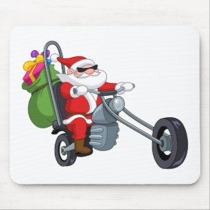 motorrijder santa claus muismat