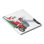 motorrijder santa claus notitieblok (Schuin)