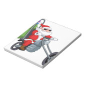 motorrijder santa claus notitieblok (Linkerzijde)