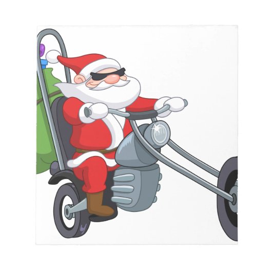 motorrijder santa claus notitieblok (Voorkant)