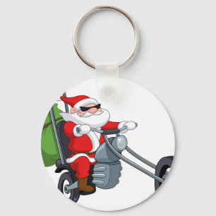 motorrijder santa claus sleutelhanger