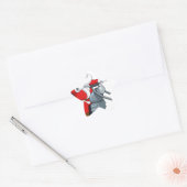 motorrijder santa claus ster sticker (Envelop)