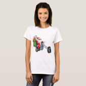motorrijder santa claus t-shirt (Voorkant volledig)