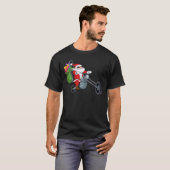 motorrijder santa claus t-shirt (Voorkant volledig)