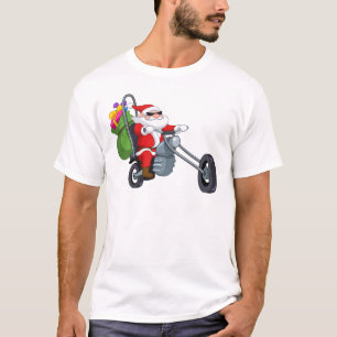 motorrijder santa claus t-shirt