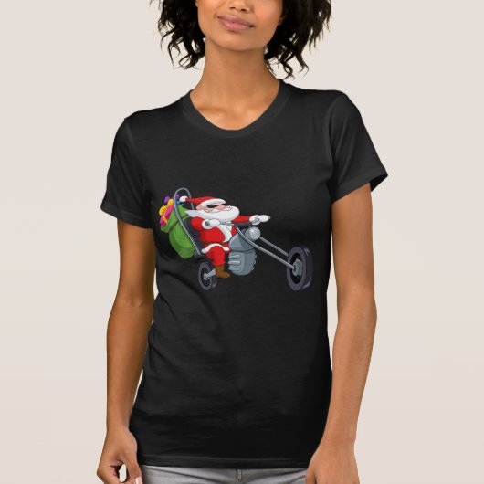 motorrijder santa claus t-shirt (Voorkant)