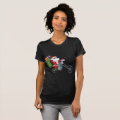 motorrijder santa claus t-shirt (Voorkant volledig)