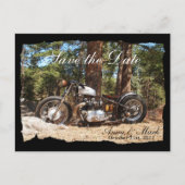 Motorrijder Save the Date Briefkaart (Voorkant)