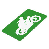 Motorrijder Silhouet Bord Magneet (Linkerzijde)