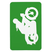 Motorrijder Silhouet Bord Magneet (Verticaal)