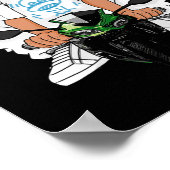 motorrijder Sticker Poster (Hoek)