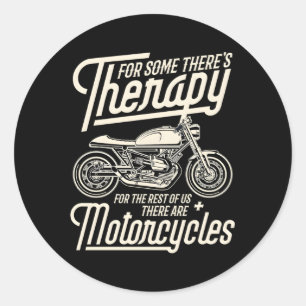 Motorrijder therapie Biker Ronde Sticker