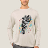 motorrijder Tri-Blend shirt (Voorkant volledig)