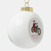 Motorrijder Vrolijk Kerstfeest Keramische Bal Ornament (Links)