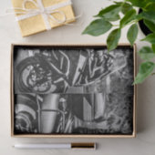 Motorrijders op de weg tissuepapier (Geschenk)