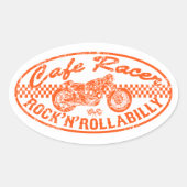 Motorrijders Ovale Sticker (Voorkant)