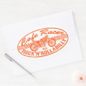 Motorrijders Ovale Sticker (Envelop)