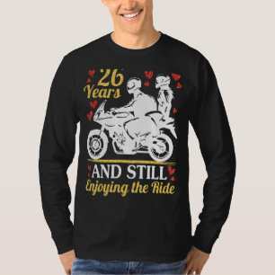 motorrijders trouwen 26 jaar en zijn nog steeds en t-shirt