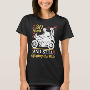 Motorrijders trouwen 30 jaar en nog steeds geniete t-shirt